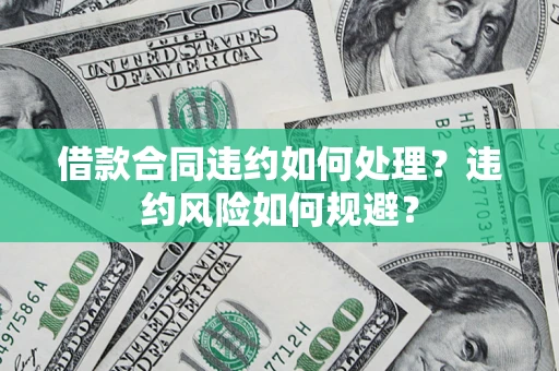 济南借款合同违约如何处理？违约风险如何规避？