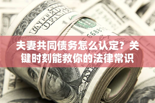 济南夫妻共同债务怎么认定？关键时刻能救你的法律常识
