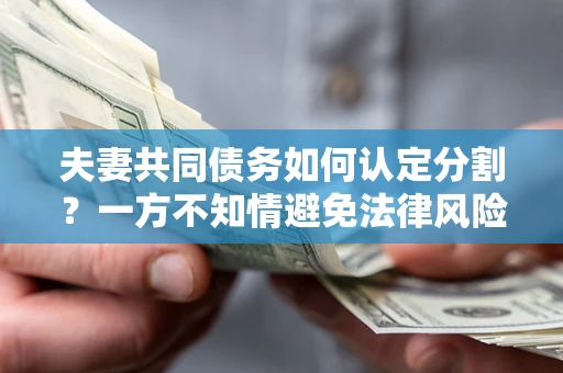 济南夫妻共同债务如何认定分割？一方不知情避免法律风险必看！